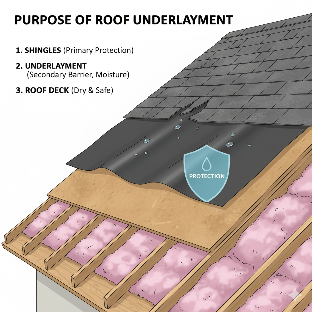 purpose of roof underlayment