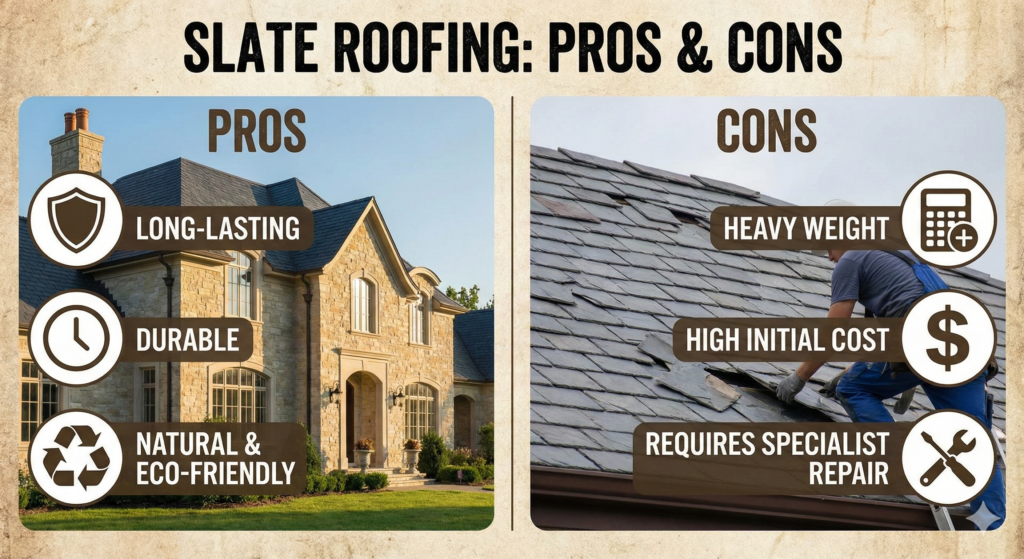 Slate Roofing Pros and Cons