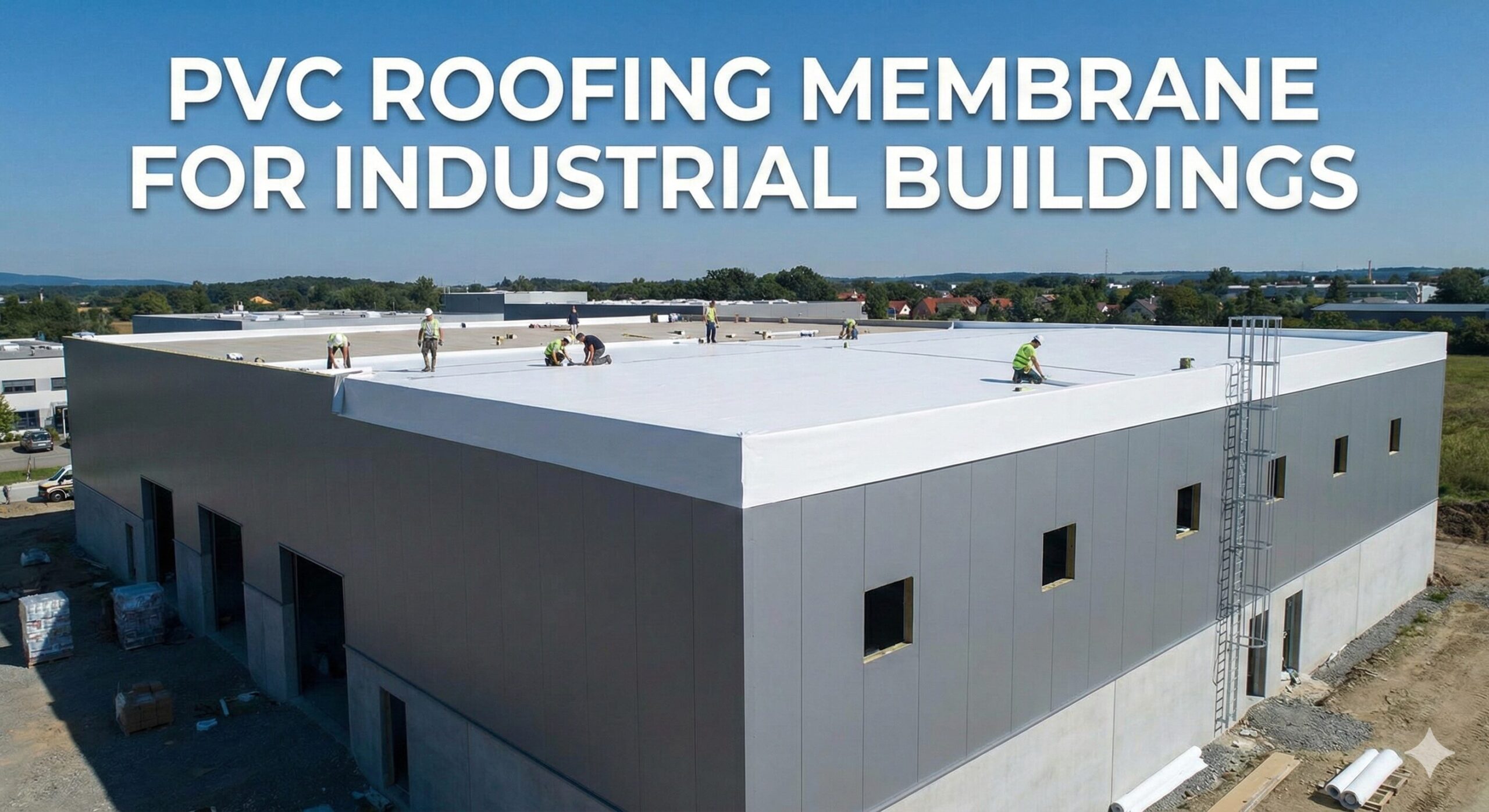 PVC Roofing Membrane on industrial building