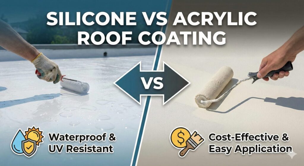 silicone vs acrylic roof coating
